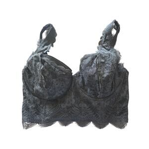 Victoria's Secret Lined Demi Double Bra 36DD Womens Black Adjustable Straps